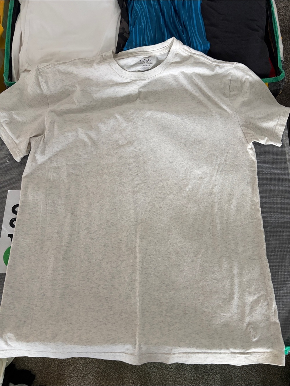 Polo by Ralph Lauren Men's Heather grey Crew Neck Tee